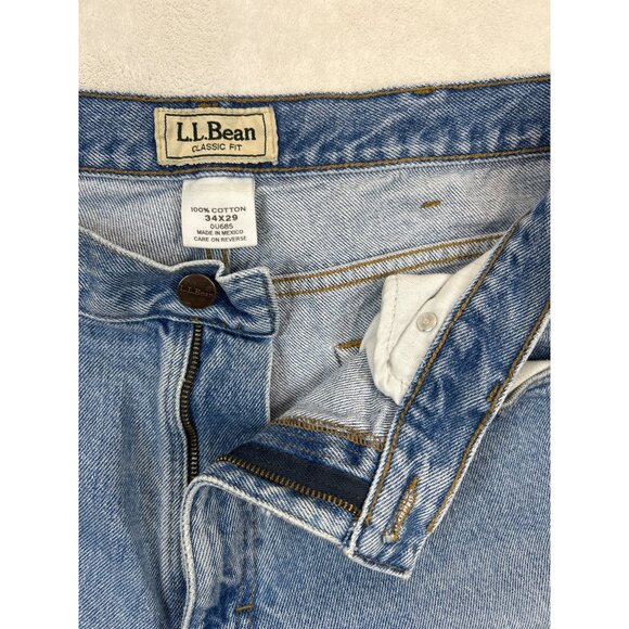L.L. Bean Jeans Mens 34x29 Blue Denim‎ Classic Fit Straight - Picture 3 of 7